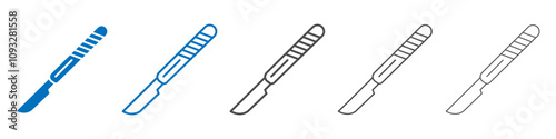 Scalpel icon vector set collection for web