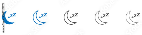 Sleep icon vector set collection for web