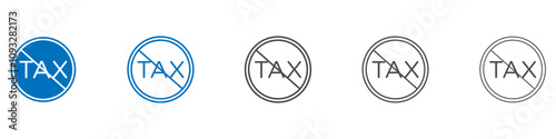 Tax free icon vector set collection for web
