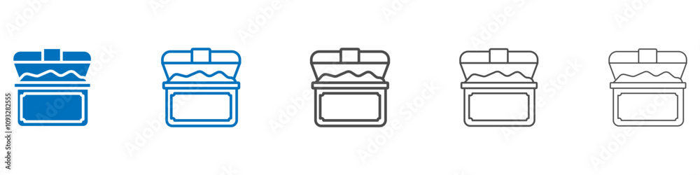Treasure chest icon vector set collection for web Treasure chest icon vector set collection for web