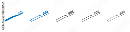 Toothbrush icon vector set collection for web