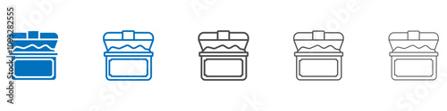 Treasure chest icon vector set collection for web