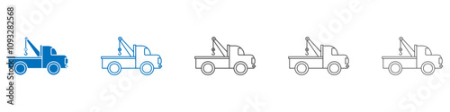 Tow truck icon vector set collection for web