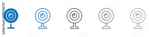Web camera icon vector set collection for web