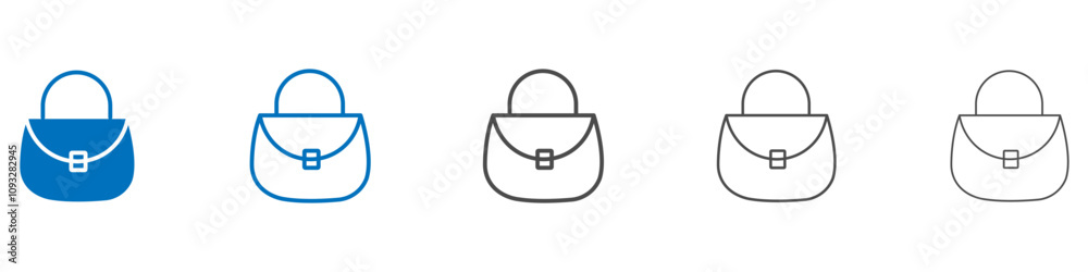 Woman purse icon vector set collection for web Woman purse icon vector set collection for web