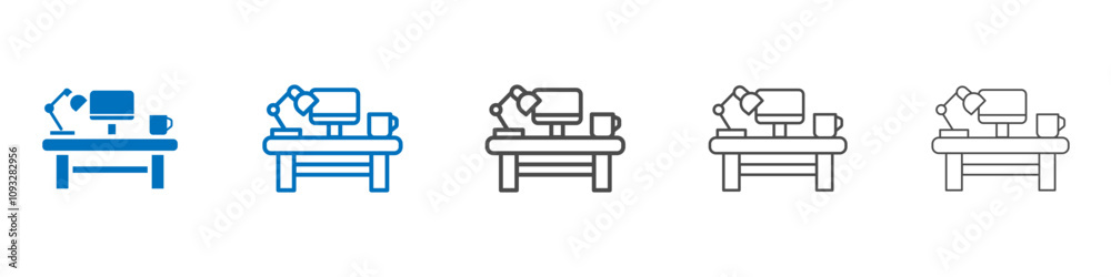 Workspace icon vector set collection for web Workspace icon vector set collection for web