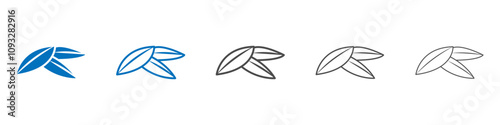 Wheat grain icon vector set collection for web