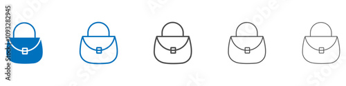 Woman purse icon vector set collection for web