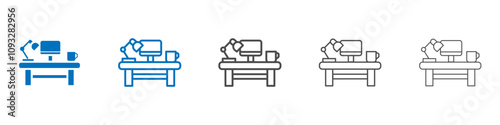 Workspace icon vector set collection for web