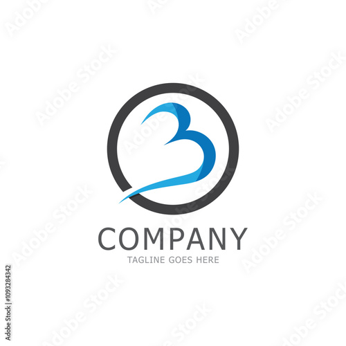 b letter logo icon design template