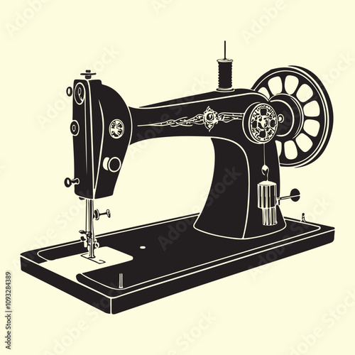 sewing machine isolated on white