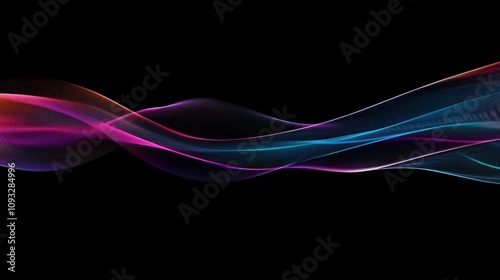 Abstract Colorful Waveform: A Symphony of Light and Color