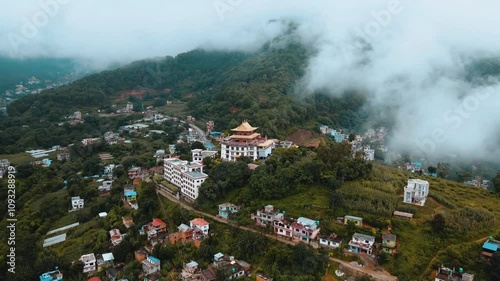 aerial view of Boudist Monastry in kathmandu, Nepal. photo