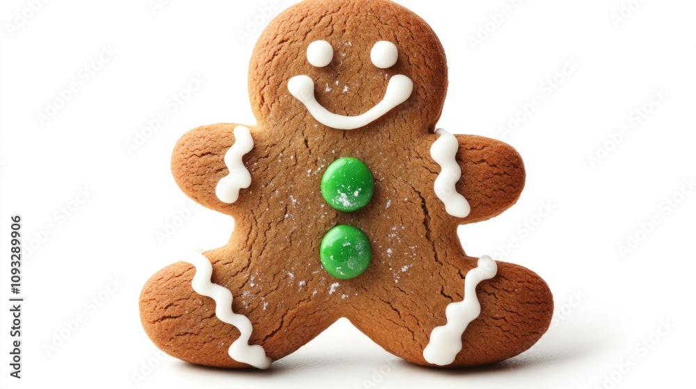 gingerbread person on a white background gingerbread person on a white background