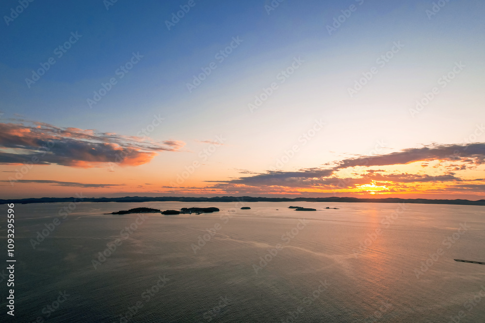 Korea's West Coast Boryeong Jukdo Island, Dusk-infused island landscape Korea's West Coast Boryeong Jukdo Island, Dusk-infused island landscape