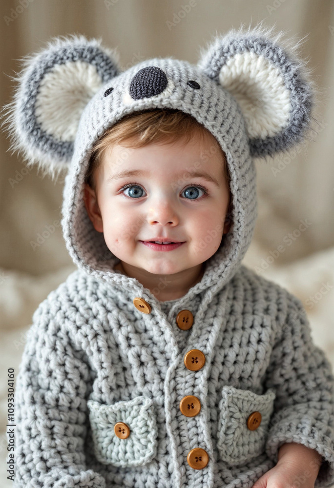 Smiling Baby in Knitwear Smiling Baby in Knitwear