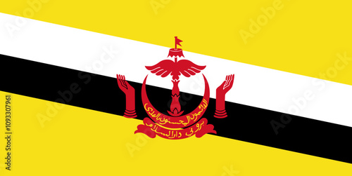 Εκτύπωση καμβά flag of brunei darusalam country