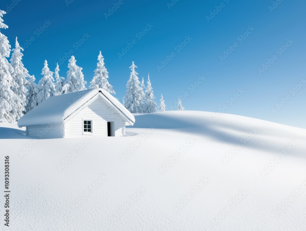 Winter wonderland scene snowy landscape serene environment wide angle tranquility Winter wonderland scene snowy landscape serene environment wide angle tranquility
