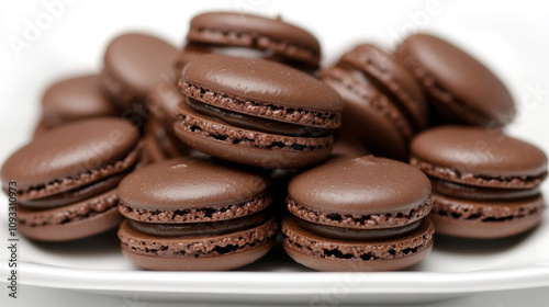 Elegant Chocolate Macarons for a Sweet Valentine’s Day Gift.