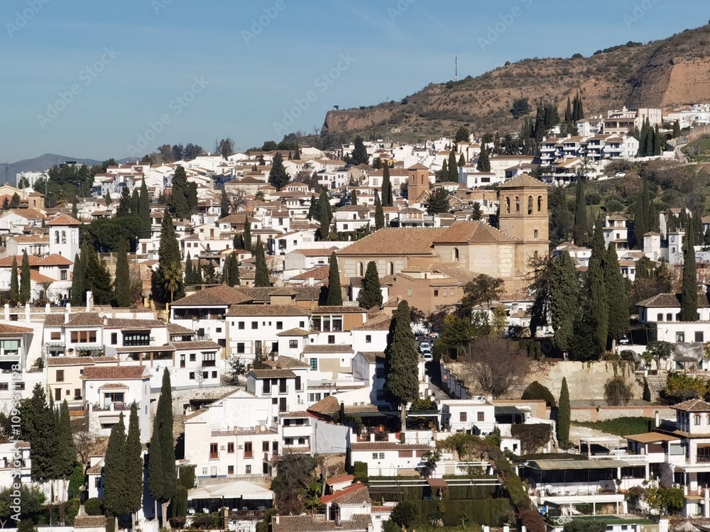 The city view of Granada, Spain The city view of Granada, Spain