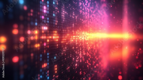 Wallpaper Mural Abstract image of a digital background with glowing dots Torontodigital.ca