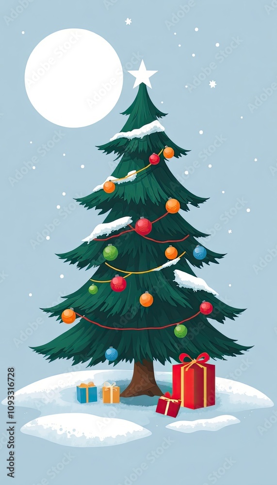 christmas tree with snow. christmas tree icon or logo christmas tree. greeting card design cover. christmas tree with snow. christmas tree icon or logo christmas tree. greeting card design cover.