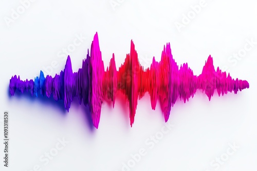 A vibrant sound wave graphic showcasing dynamic audio frequencies in bright colors, ideal for music and sound design projects.