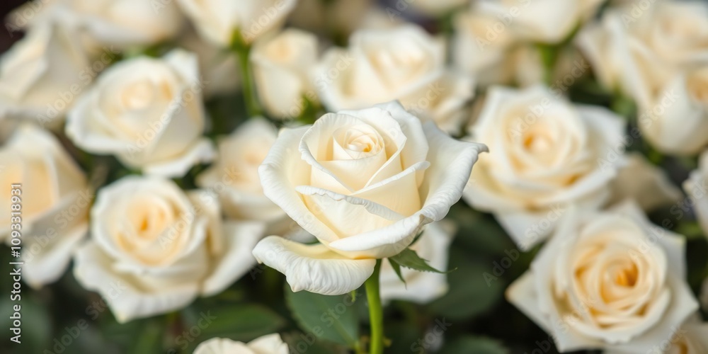 bouquet of white roses