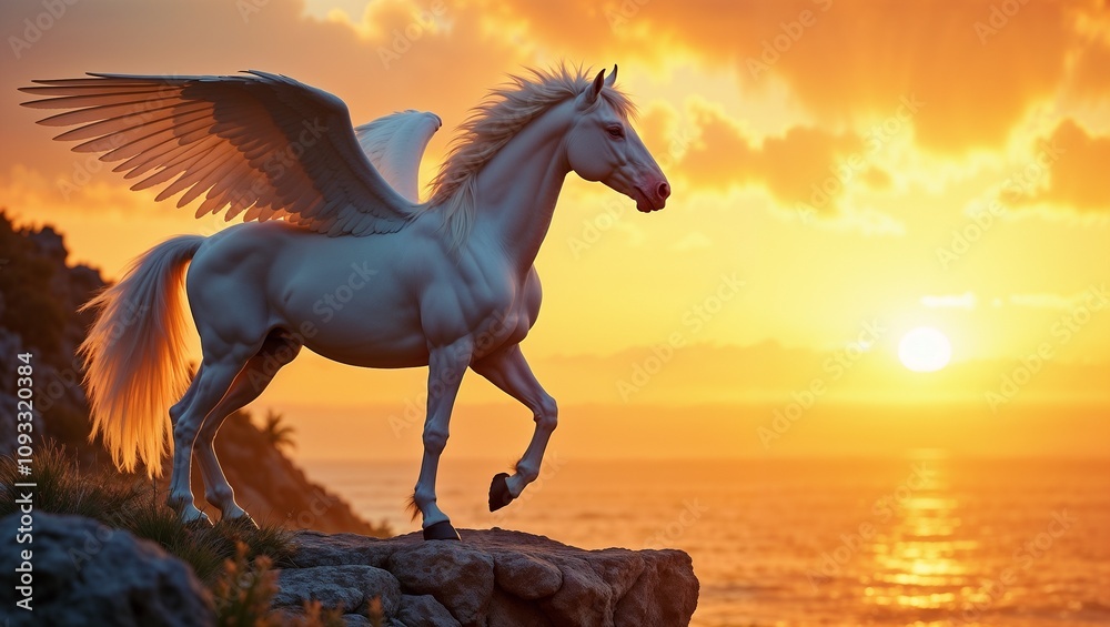 The beautiful mythical Pegasus The beautiful mythical Pegasus