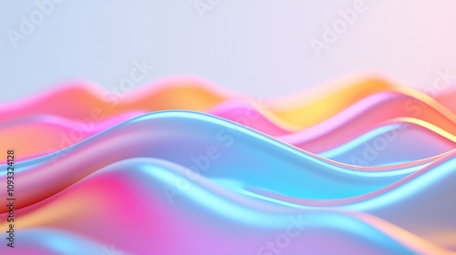 Vibrant, wavy patterns blend beautifully in pastel tones, creating a mesmerizing and uplifting visual experience.