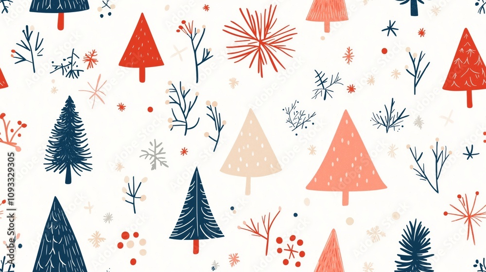 Christmas texture. Minimalistic christmas hand drawn wrapping paper pattern Christmas texture. Minimalistic christmas hand drawn wrapping paper pattern