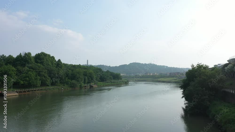 Aerial photography of the natural scenery in Lanxi , Zhejiang, China. High quality 4k footage Aerial photography of the natural scenery in Lanxi , Zhejiang, China. High quality 4k footage