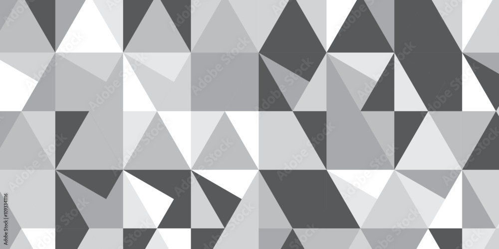 black and gray background seamless mosaic and low polygon triangle texture. triangles in gray tones. Triangle shape retro wall grid pattern geometric ornament tile vector square element.. , <
black and gray background seamless mosaic and low polygon triangle texture. triangles in gray tones. Triangle shape retro wall grid pattern geometric ornament tile vector square element.. , <