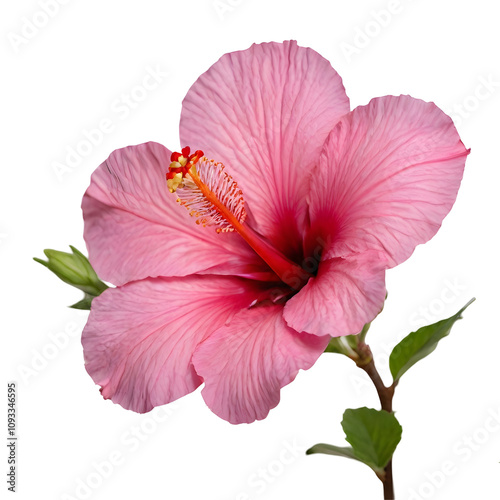 hibiscus flower isolated on white