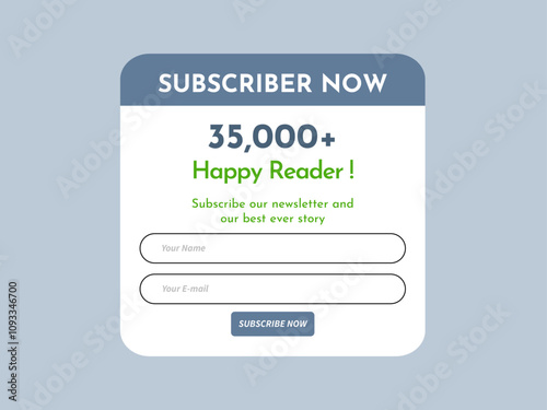 Newsletter subscriptions from concept vector templates design 