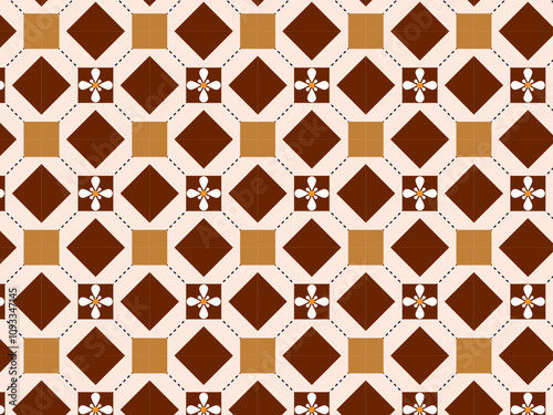 Abstract geometric fabric brown origami shape background pattern 