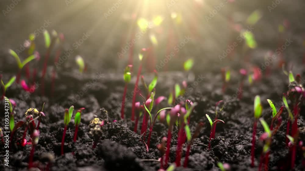 growing plants in timelapse sprouts germination footage