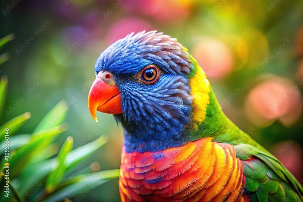 Beautiful, AI-generated abstract bird portrait, wildlife long exposure. Beautiful, AI-generated abstract bird portrait, wildlife long exposure.