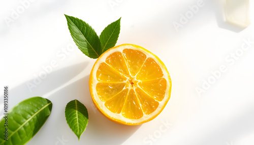 Natural vitamin c isolated with white highlights, png