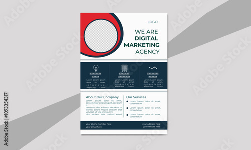 Modern creative Flyer design. Corporate business annual report flyer design template vector