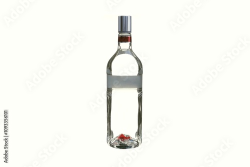 Transparent bottle under the lid as a mokup.
