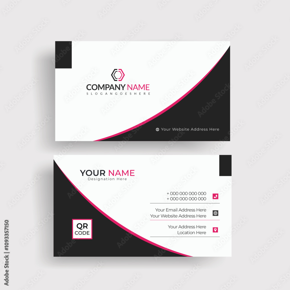 Creative modern and different shape business card ,black color simple & corporate business card, Stationery and digital visiting card Template Creative modern and different shape business card ,black color simple & corporate business card, Stationery and digital visiting card Template