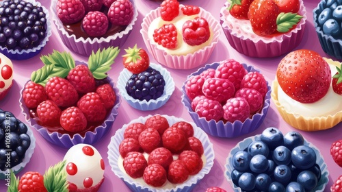 Colorful Fruit Tarts: A Delightful Dessert