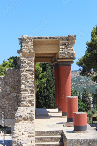 Grèce, la Crète, site archéologique de Knossos 