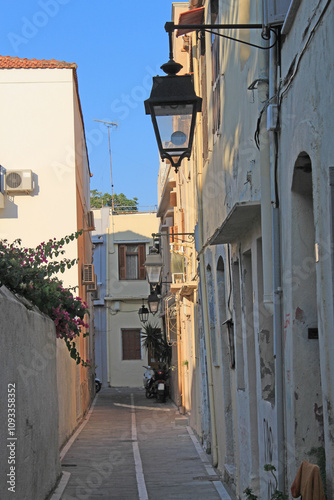 Grèce, la Crète, ruelle de Réthymnon 