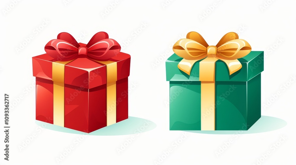 Obraz premium gift boxes isolated on white