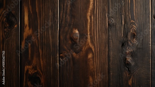 Dark brown wood texture background. photo