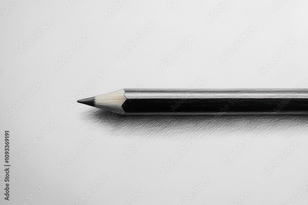 a pencil photo with a white background on the side of the frame and there is a blank space for writing. with generative ai a pencil photo with a white background on the side of the frame and there is a blank space for writing. with generative ai