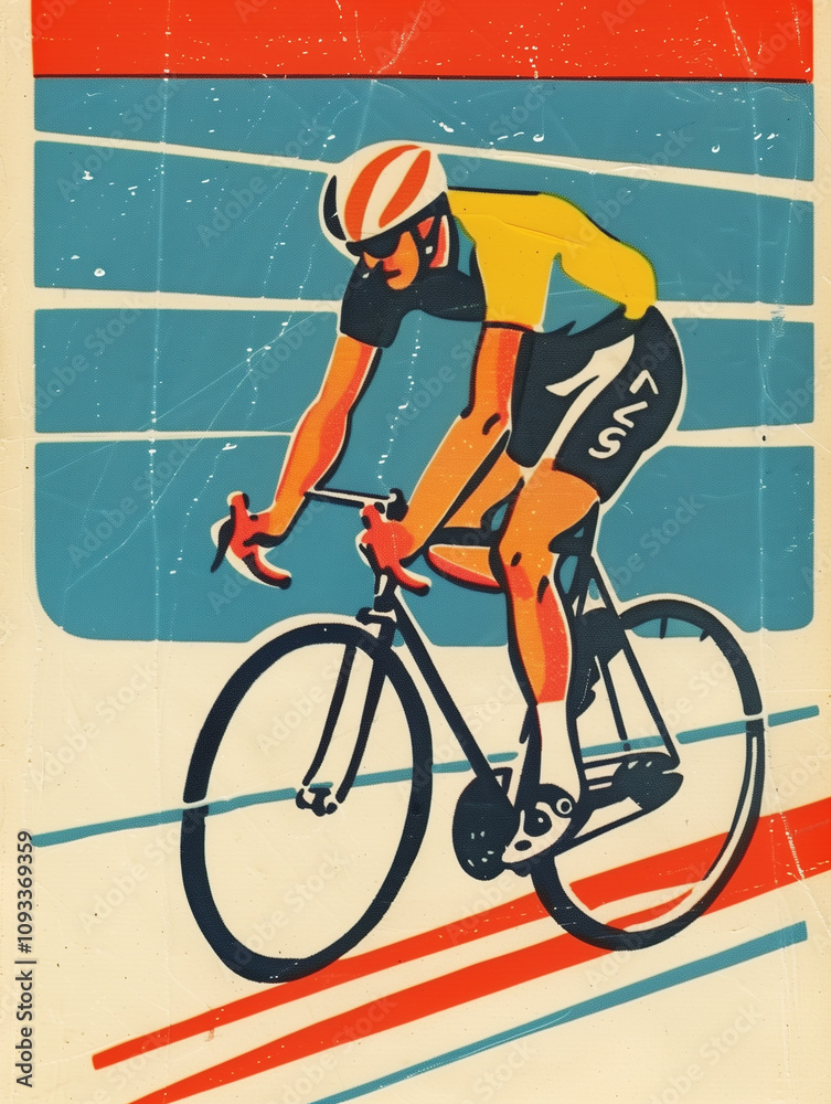 Obraz premium Rice Vintage poster illustration
