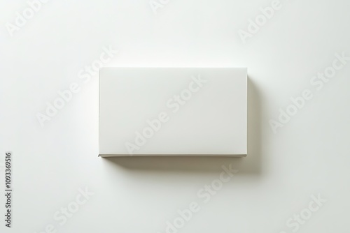 Blank white box on neutral background, minimalistic design